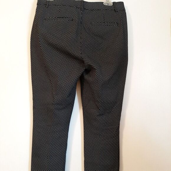 GAP Signature Skinny Ankle Stretch Black White Polka Dot Pants Size 6 LN - Picture 5 of 8